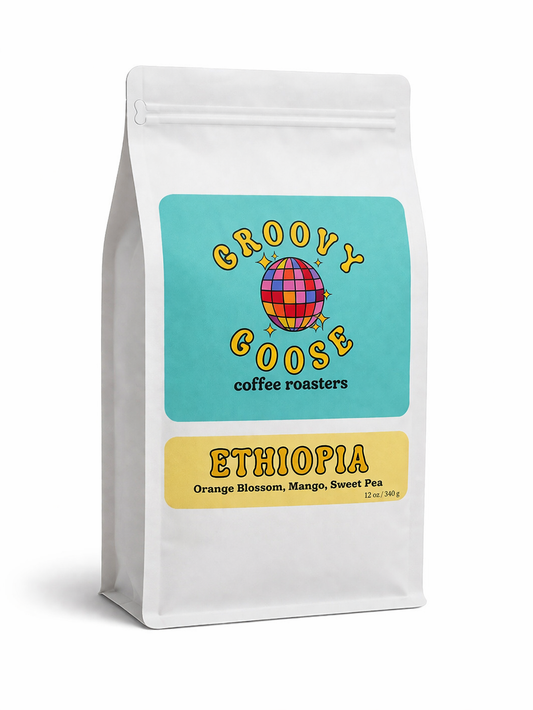 Groovy Goose Coffee Ethiopia single origin whole bean coffee bag
